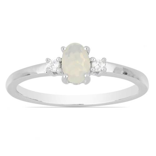 REAL ETHIOPIAN OPAL GEMSTONE CLASSIC RING IN 925 SILVER